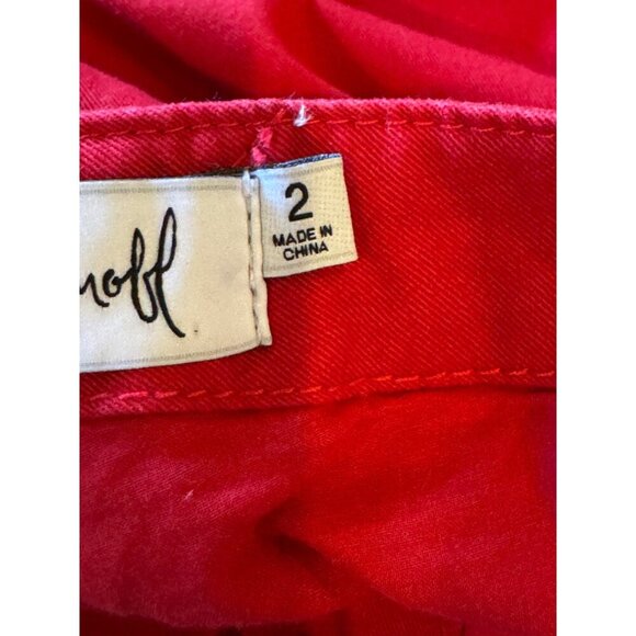 Rachel Antonoff Pants Women 2 Red Cotton Overboard Sailor Nautical Preppy Luxury - Picture 10 of 11